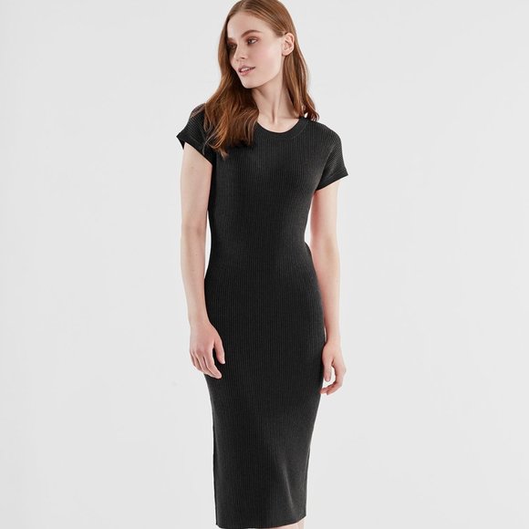 525 America Dresses & Skirts - NWT - Black Wide Rib Maxi Dress